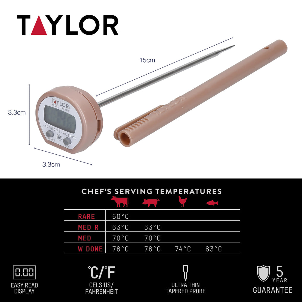 Taylor Pro 3-Piece Rose Gold Kitchen Measuring Set in Gift Box