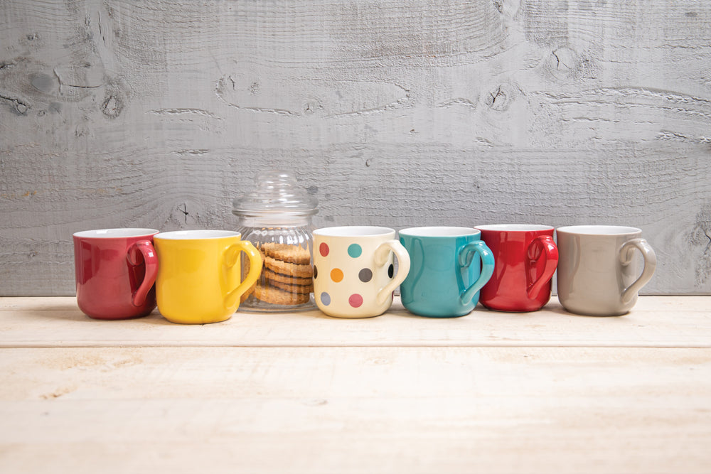 Set of 4 London Pottery Farmhouse® Mugs Ivory Multi Spot CookServeEnjoy