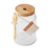 KitchenCraft Idilica Glass Storage Jar with Beechwood Lid and Bamboo Spoon, 1200ml