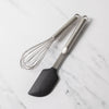 2pc Premium Stainless Steel Utensil Set including Whisk and Scraper Spatula image 2