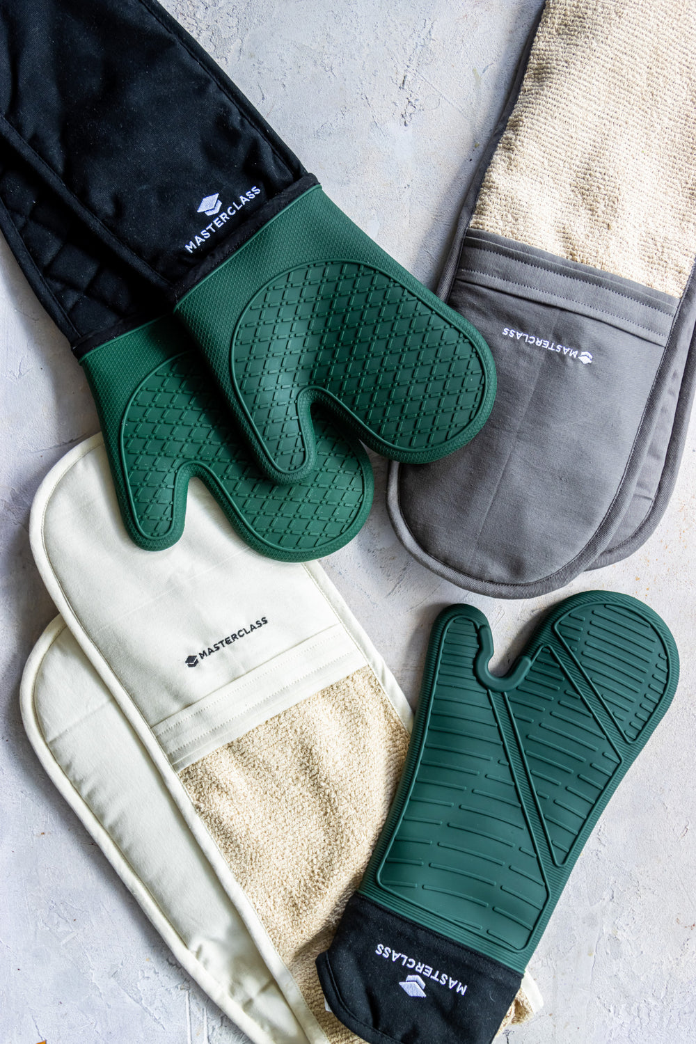MasterClass Silicone Double Oven Glove, Green