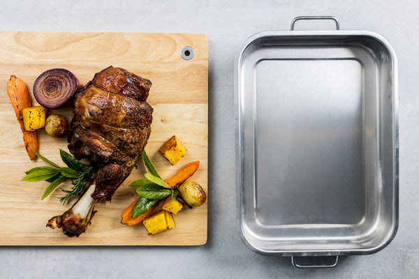 MasterClass Stainless Steel Heavy Duty Roasting Pan, 37cm x 27cm image 6