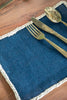 Creative Tops Rectangular Jute Placemats, Set of 4, Navy Blue, 19 x 22 cm