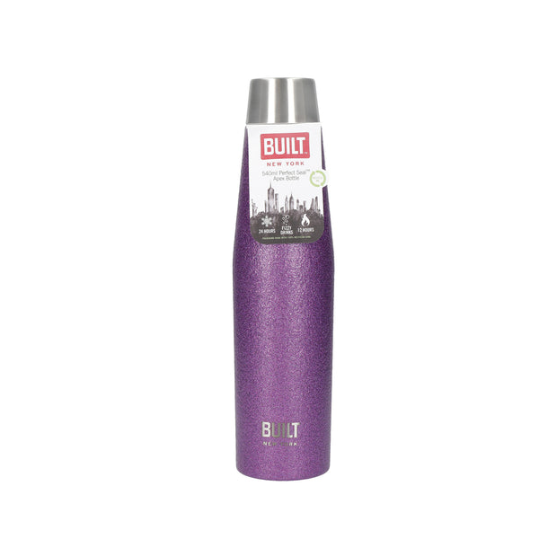 BUILT Apex 540ml Insulated Water Bottle, BPA-Free 18/8 Stainless Steel - Purple Glitter image 4