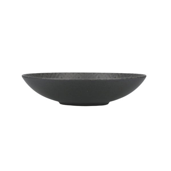 KitchenCraft Set of 4 Pasta Bowls in Gift Box, Lead-Free Glazed Stoneware - Embossed Grey image 4