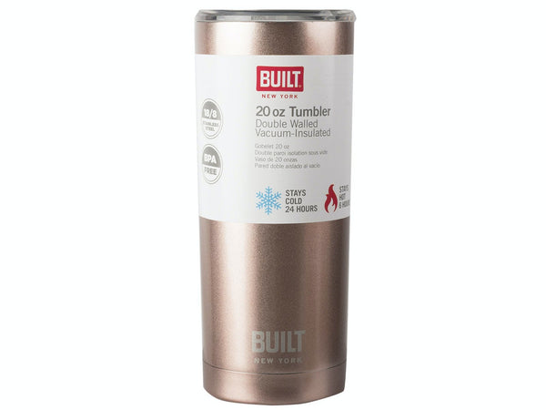 Built 590ml Double Walled Stainless Steel Travel Mug Rose Gold image 3
