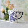 London Pottery Blue Rose Coffee Mug - Ceramic, Almond Ivory / Blue, 300 ml image 6