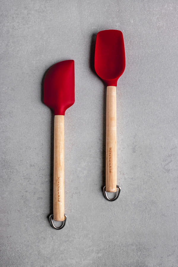 KitchenAid 2pc Mini Birchwood Spatulas Set - Empire Red image 5