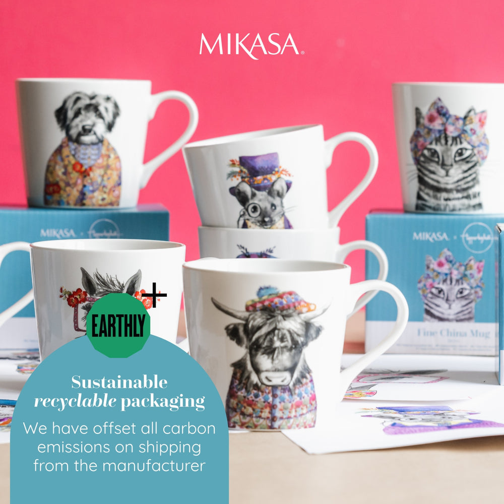 Mikasa Tipperleyhill Mouse Print Fine China Mug, 380ml