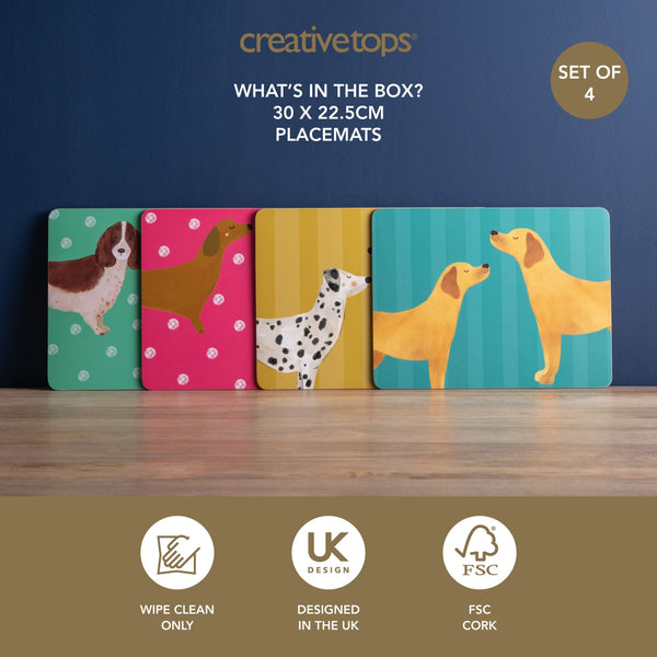 Creative Tops Dog Print Set of 4 Rectangle Placemats, 30 x 22.5CM image 8