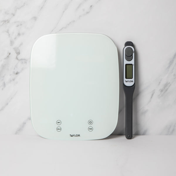 2pc Kitchen Tool Set including Pro Large Capacity Kitchen Scales, 14kg, and Digital Precision Meat Thermometer image 2