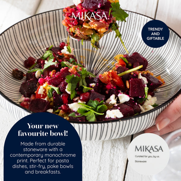 Mikasa Black Stripe Stoneware Bowl, 21 cm image 9