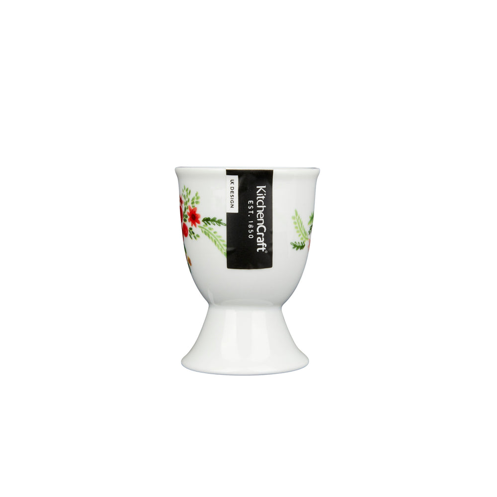 Set of 6 KitchenCraft Flowers Porcelain Egg Cups
