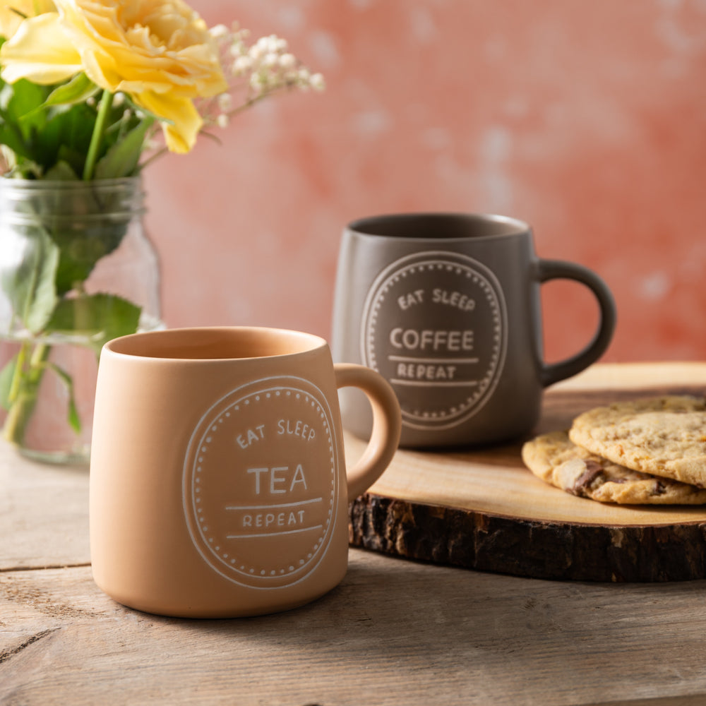 Mikasa Eat Sleep Coffee Repeat Mug, 400ML