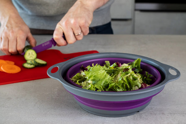 Colourworks Purple Collapsible Colander with Handles image 5
