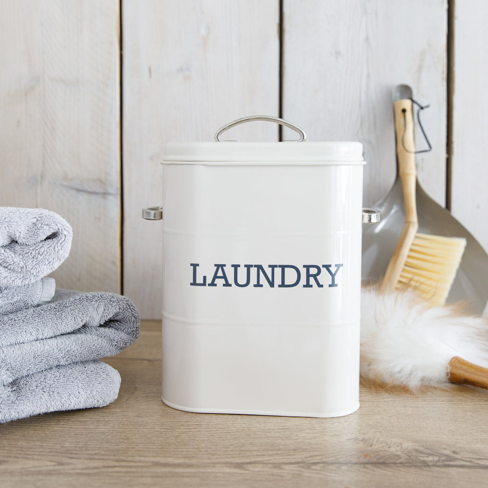 Living Nostalgia Antique Cream Laundry Tin