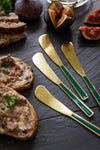Artesà Set of Butter Spreaders - Green and Gold, 4 Pieces image 2