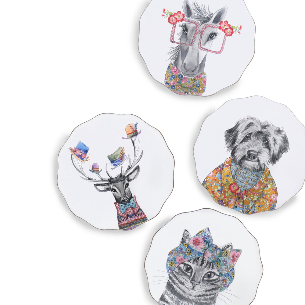 Mikasa x Tipperleyhill Scallop-Shaped Coasters, Set of 4, 12cm