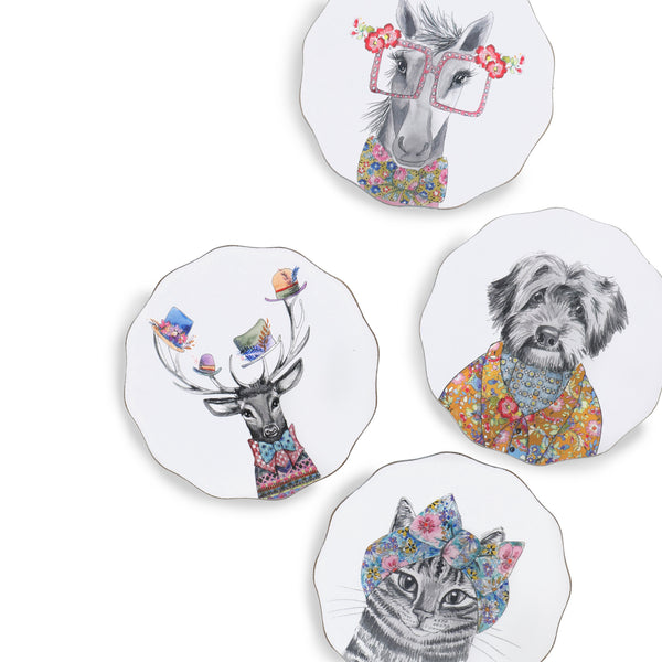 Mikasa x Tipperleyhill Scallop-Shaped Coasters, Set of 4, 12cm image 3