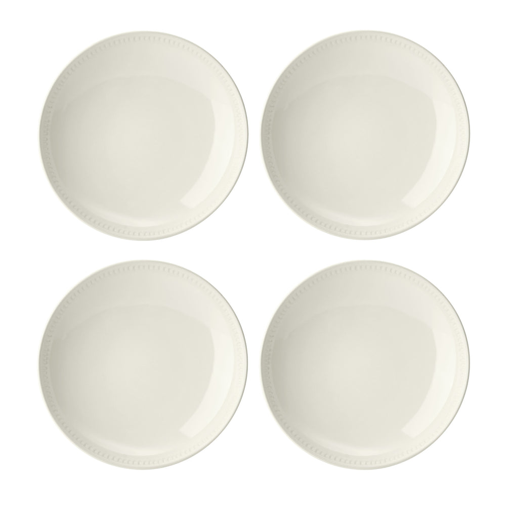 Mikasa Cranborne Stoneware Pasta Bowls, Set of 4, 24cm, Cream image 1