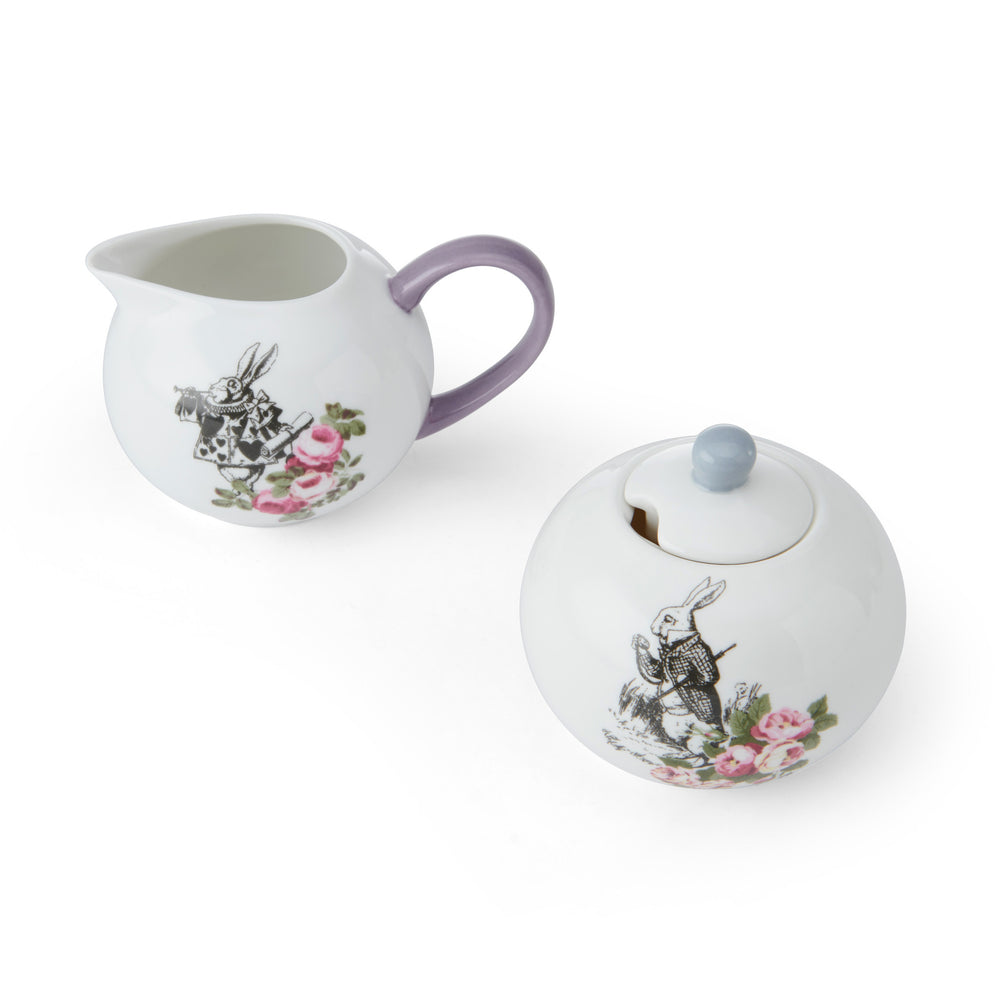 Mikasa and the V&A Alice In Wonderland Bone China Sugar Bowl And Creamer, 200ml