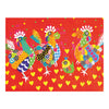 3pc Chicken Dance Tea Set with 370ml Ceramic Mug, Ceramic Coaster and Cotton Tea Towel - Love Hearts