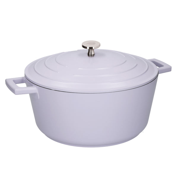 MasterClass Lavender Cast Aluminium Casserole Dish with Lid, 5L image 3