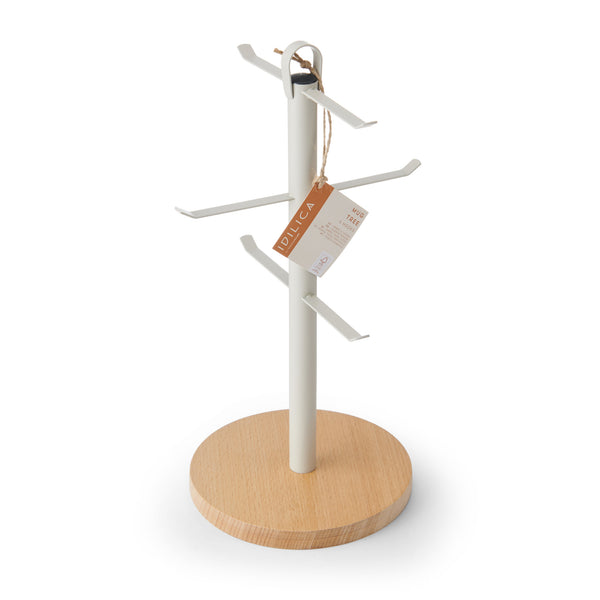 KitchenCraft Idilica Metal Mug Tree with Beechwood Base, 33cm image 4