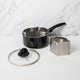 4pc Cooking Set Including 20cm Ceramic Non-Stick Eco Saucepan with Lid and 3x Stainless Steel Saucepan Divider Baskets