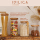KitchenCraft Idilica Glass Storage Jar with Beechwood Lid, 1000ml