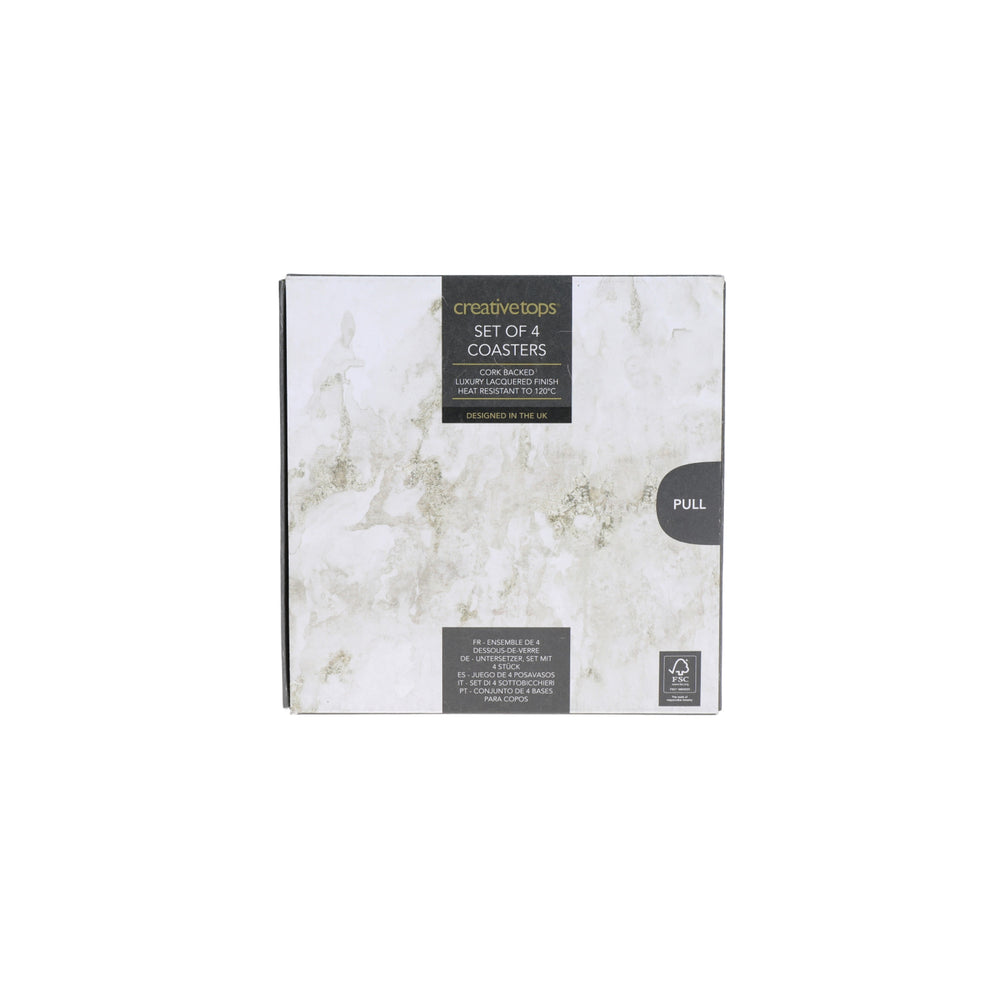 Creative Tops Grey Marble Pack Of 4 Premium Coasters