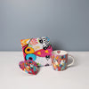 3pc Zig Zag Zeb Tea Set with 370ml Mug, Coaster and Cotton Tea Towel - Love Hearts image 2
