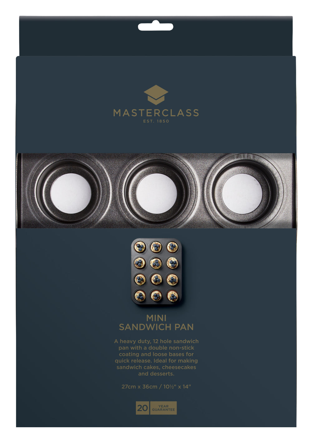 MasterClass Non-Stick Twelve Hole Mini Sandwich Tin