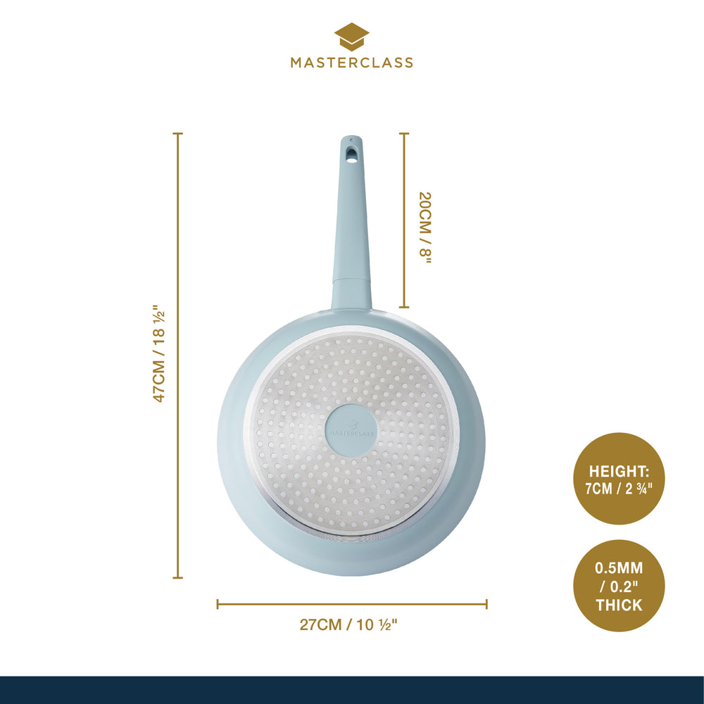 MasterClass Cast Aluminium 26cm Frying Pan, Sky Blue