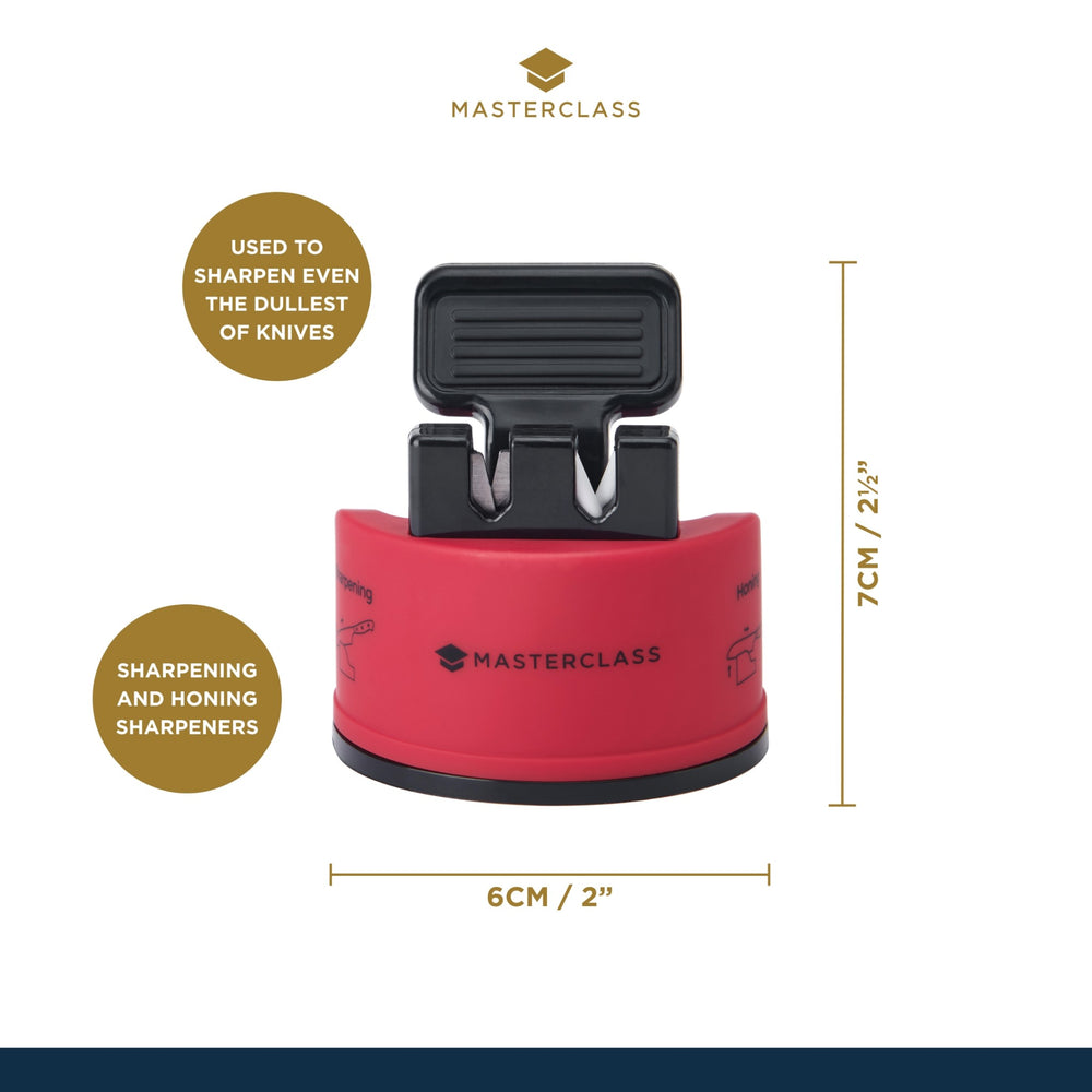MasterClass Smart Sharp Dual Knife Sharpener, Red