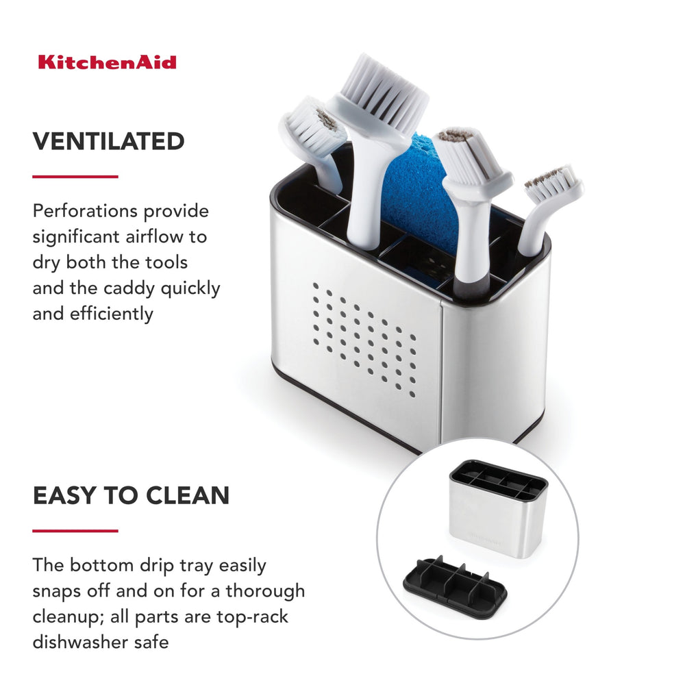 KitchenAid Stainless Steel Sink Brush Caddy