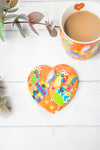 Maxwell & Williams Love Hearts Ceramic 10cm Chicken Dance Square Coaster image 2