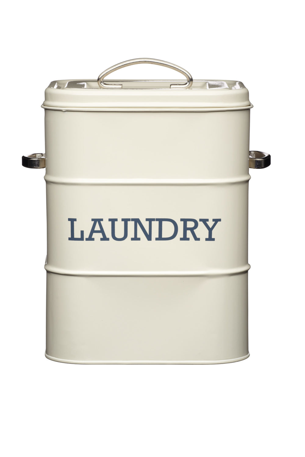 3pc Antique Cream Laundry Set with Housekeeping Tin, Laundry Tin and Peg Tin