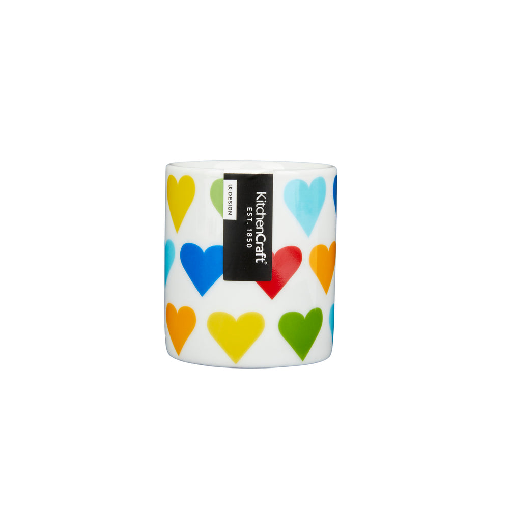 KitchenCraft 80ml Porcelain Hearts Espresso Cup