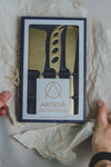 Artesá-Piece Set of Brass-Finished Cheese Knives image 6