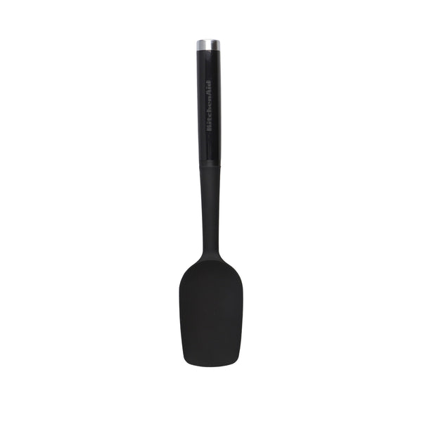 4pc Onyx Black Kitchen Utensil Set with Spoon Spatula, Slotted Spoon, Whisk and Basting Spoon image 3