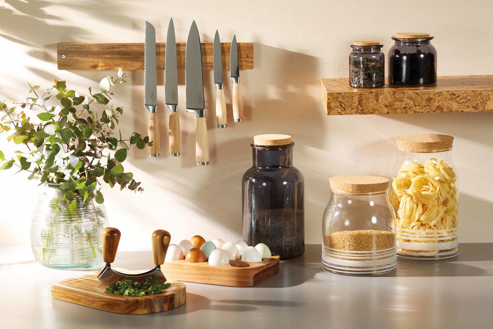 Natural Elements Acacia Wood Magnetic Knife Holder