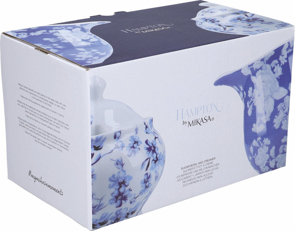 Mikasa Hampton Porcelain Sugar Bowl and Creamer Set