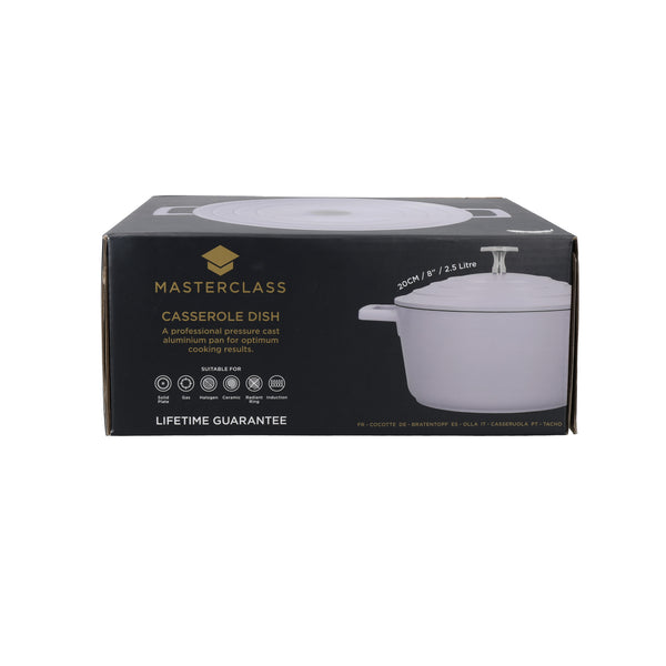 MasterClass Lavender Cast Aluminium Casserole Dish with Lid, 2.5L –  CookServeEnjoy