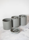 KitchenCraft Storage Canisters - 1 L, Grey, Set of 3 image 6