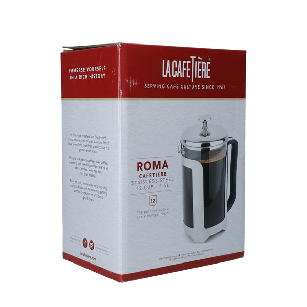 La Cafetière Roma 12 Cup Cafetière - Stainless Steel Finish image 7