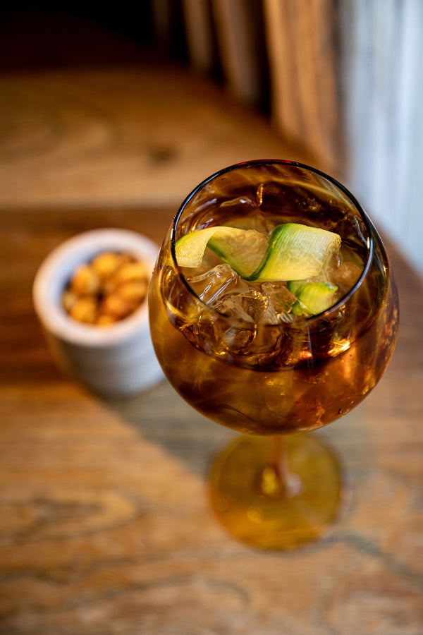 BarCraft Set of 2 Tortoiseshell Patterned Gin Glasses in Gift Box image 6