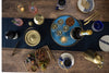 BarCraft Stainless Steel Blue and Brass Finish Serving Tray image 5