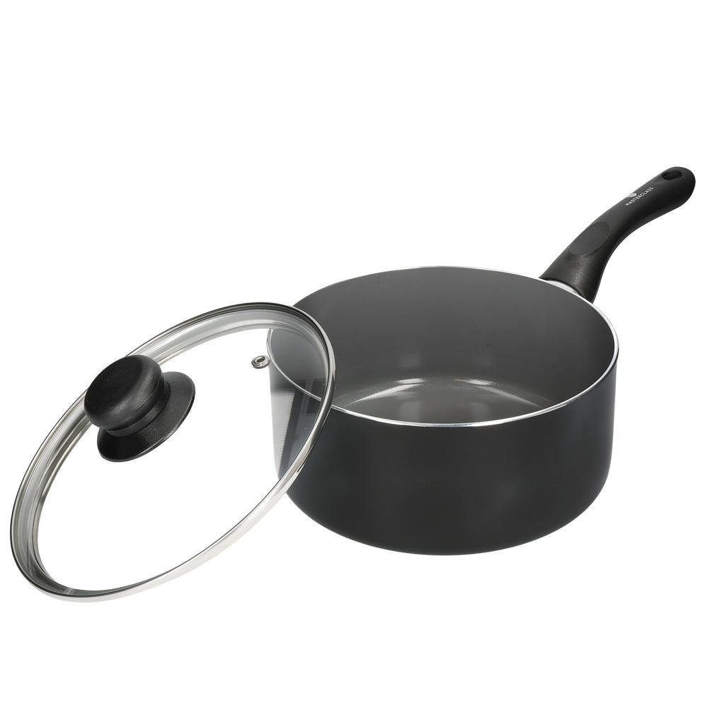 MasterClass Can-to-Pan 20cm Ceramic Non-Stick Saucepan with Lid, Recycled Aluminium
