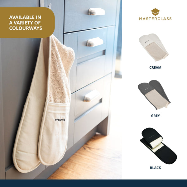 MasterClass Deluxe Professional Double Oven Glove - Cream image 12
